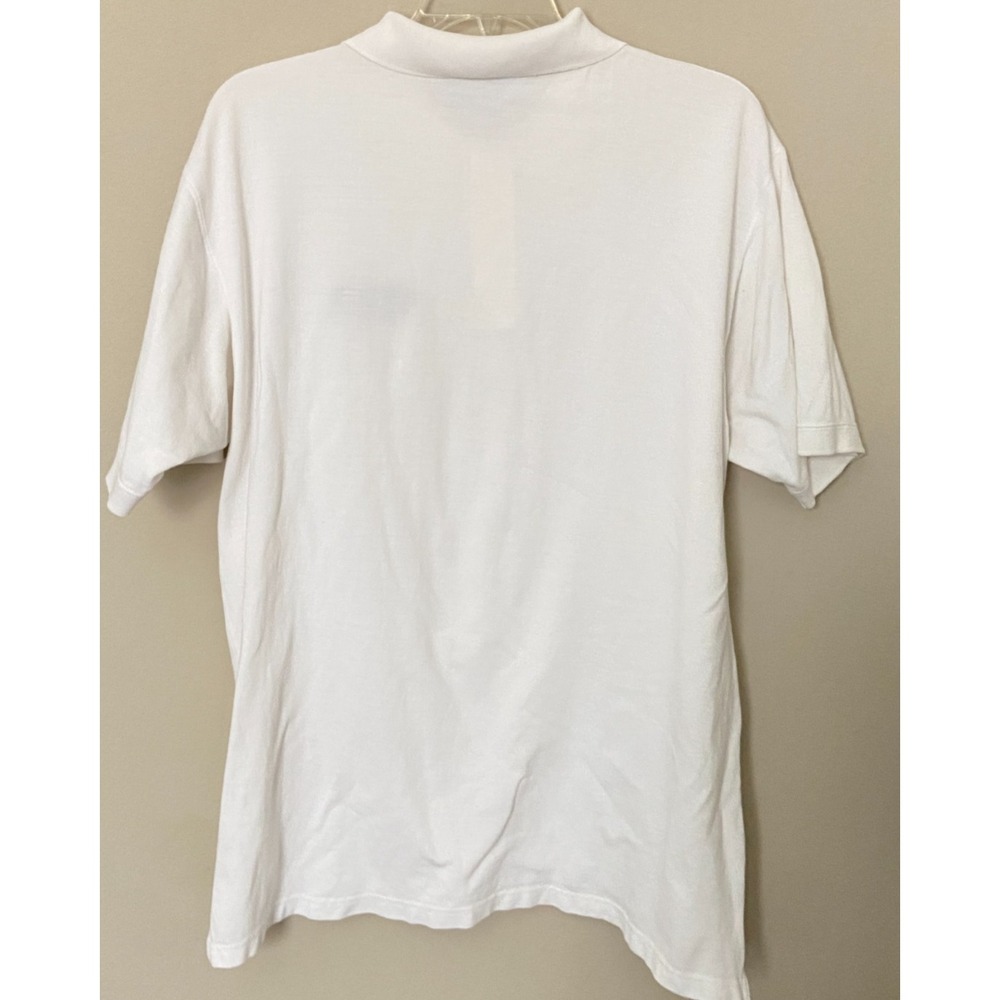Vtg FAO Schwarz Toy Store ~ Mens White Polo Shirt Embroidered Logo sz XL - Picture 5 of 5